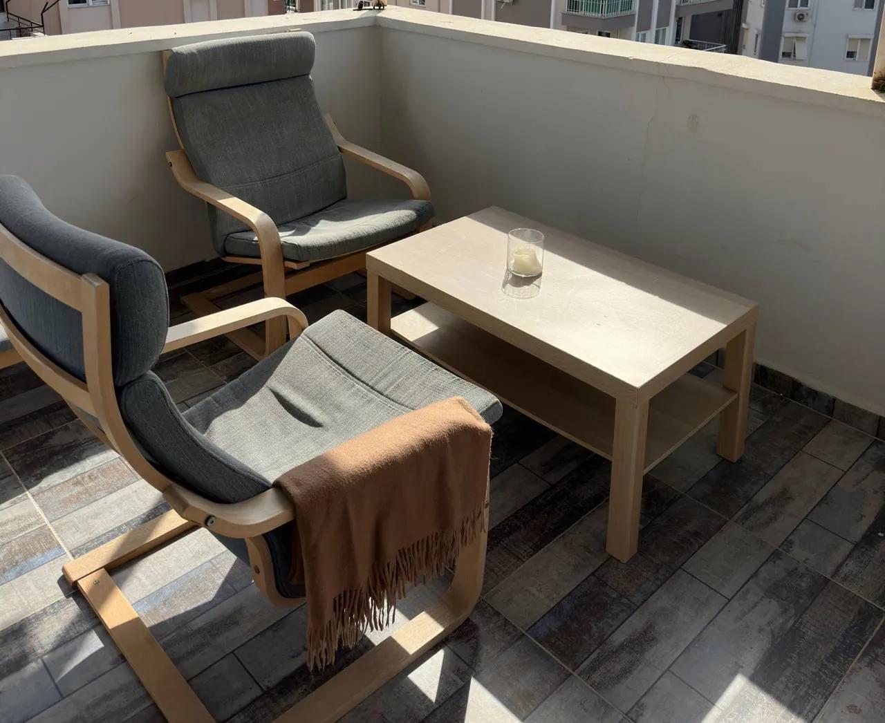 2 кресла IKEA и столик для балкона