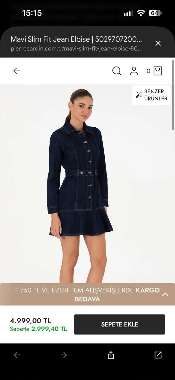 Джинсовое платье Pierre Cardin размера 34 в Хурме