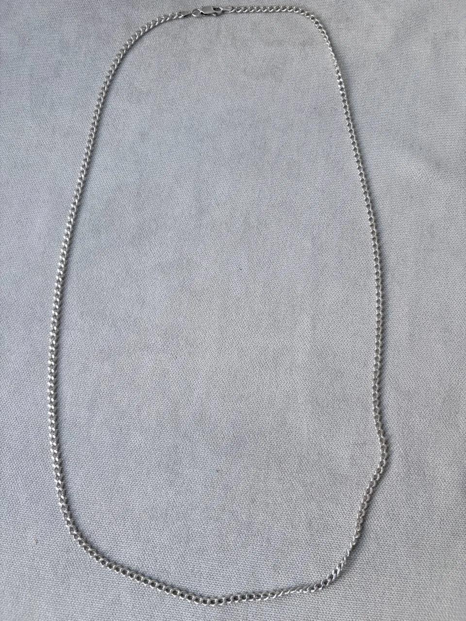 Серебряная мужская цепочка 75.5 см