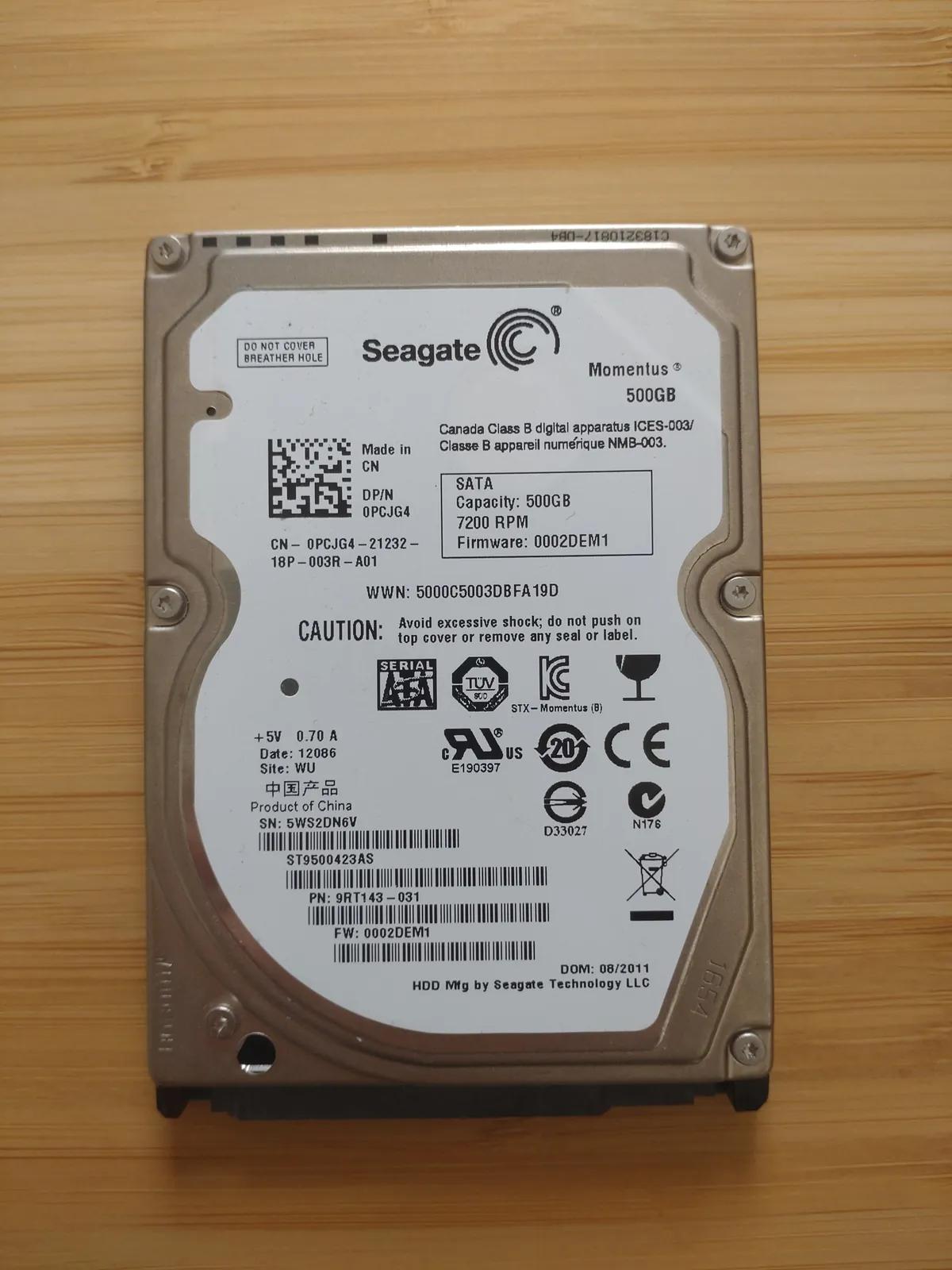 Жёсткий диск Seagate 500 Гб для ноутбука