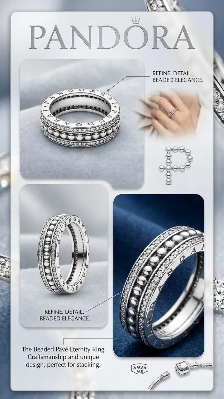 Серебряное кольцо Pandora S925