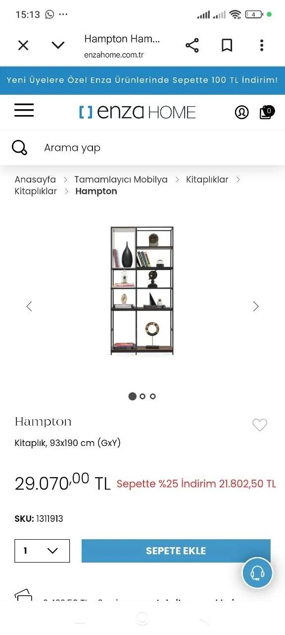 Малоиспользованная книжная полка Enza Home