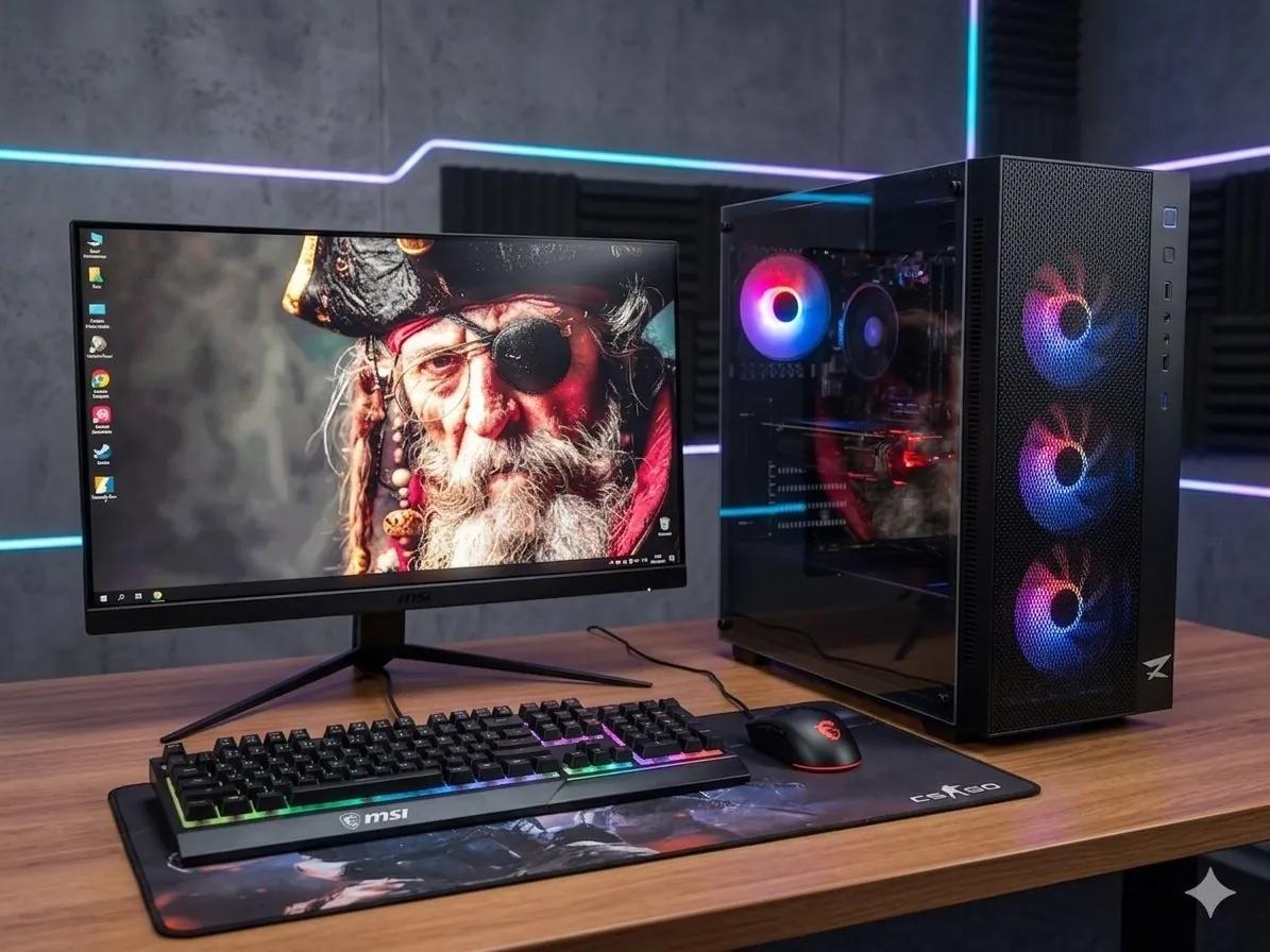 Игровой ПК i7-4790 с RX 590 и монитором