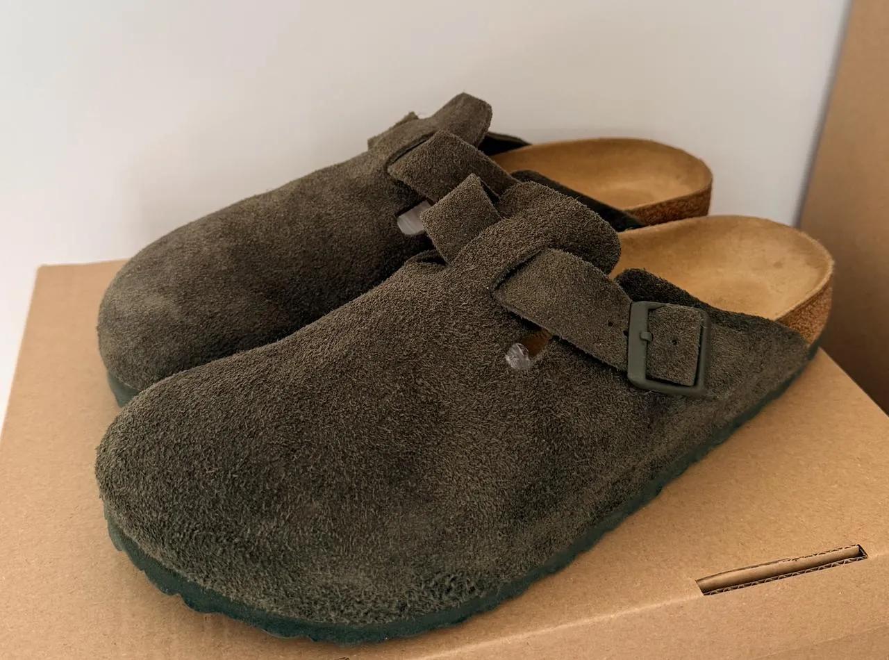 Замшевые сабо Birkenstock Boston 44 размер