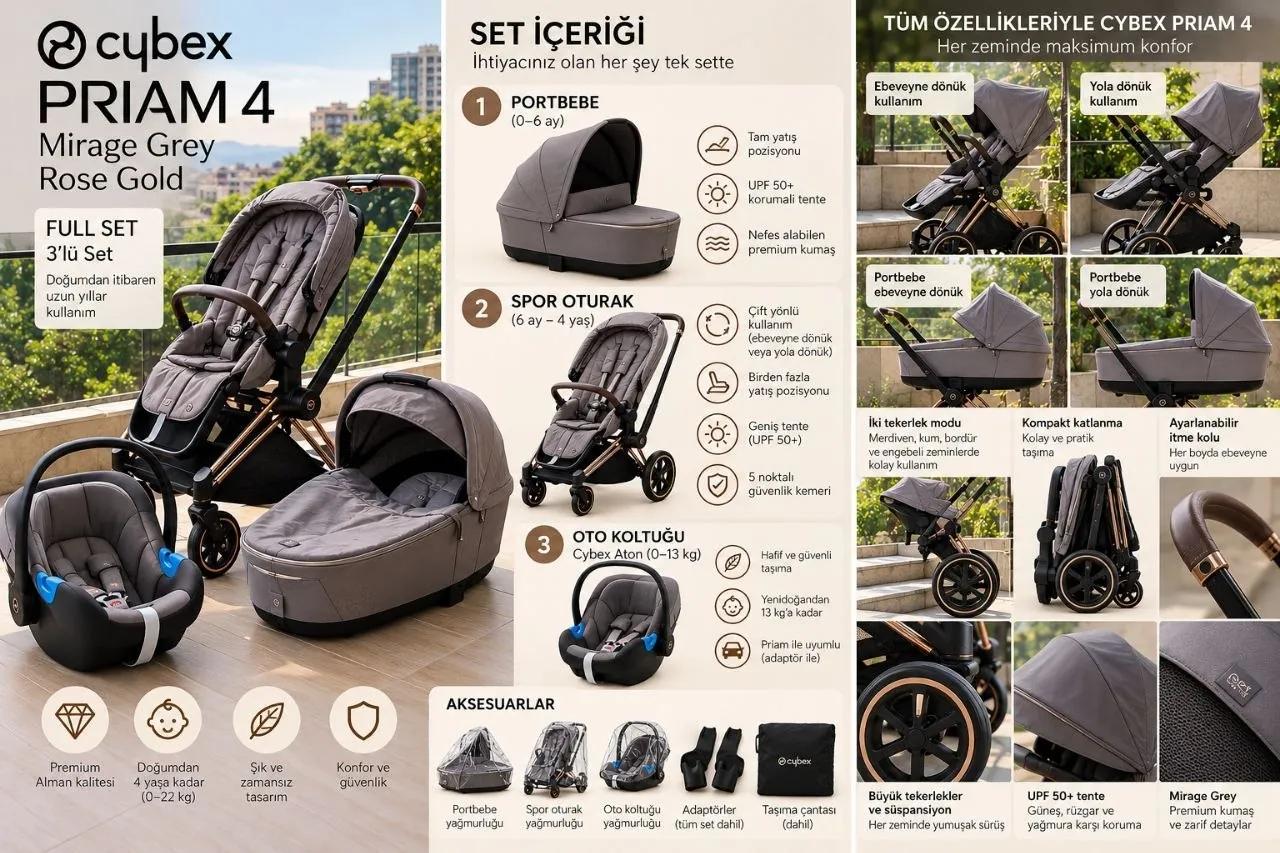Детская коляска Cybex Priam 4 с автокреслом, район Лара