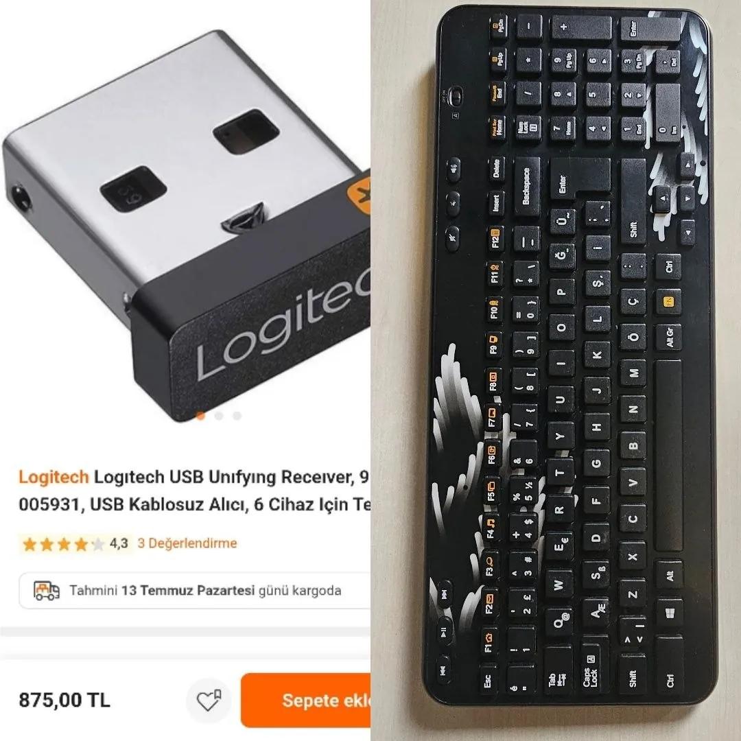 Беспроводная клавиатура Logitech K360 с адаптером