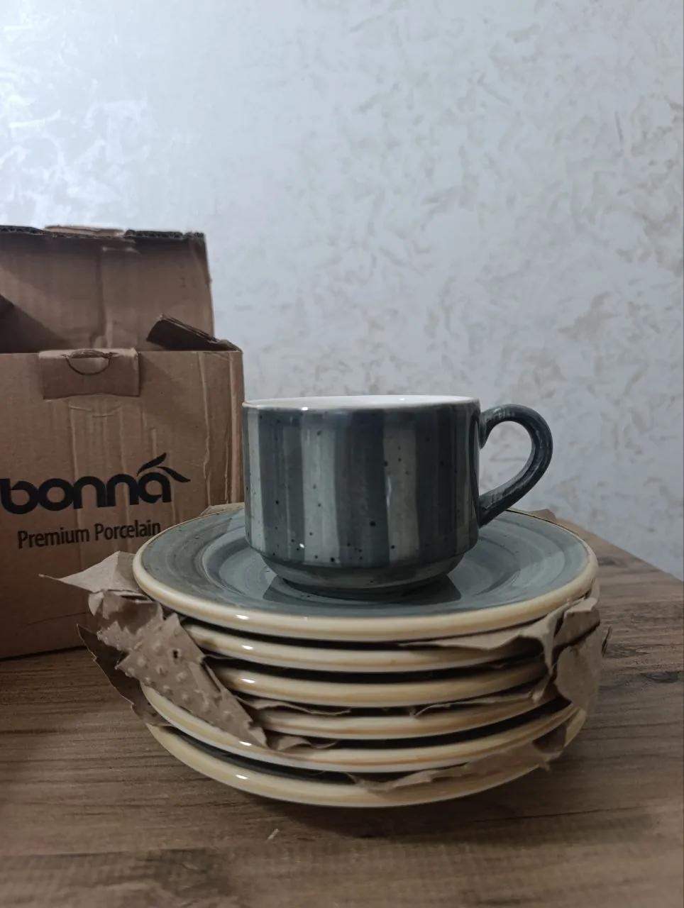 Набор чашек и тарелок Bonna Porcelain для американо