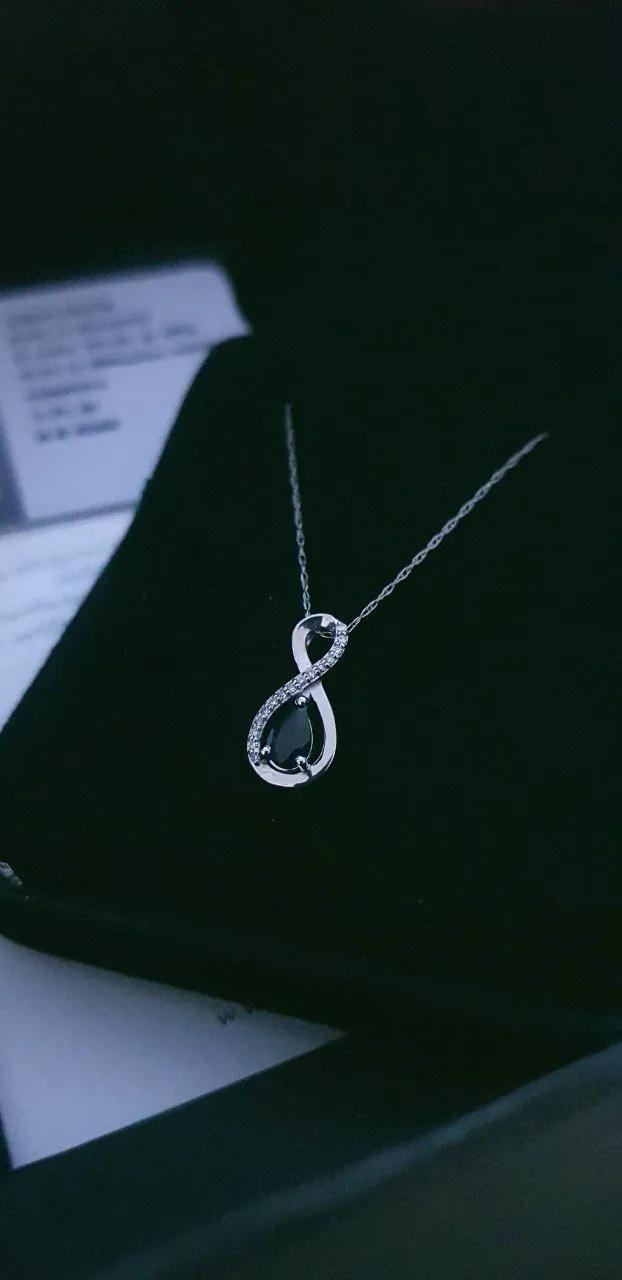 Колье ZEN Diamond с сапфиром и бриллиантами
