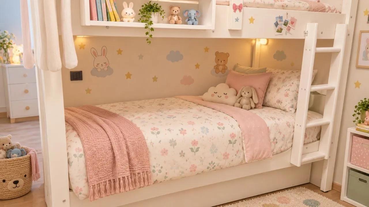 Трёхъярусная кровать МДФ с матрасами в Бейликдюзю