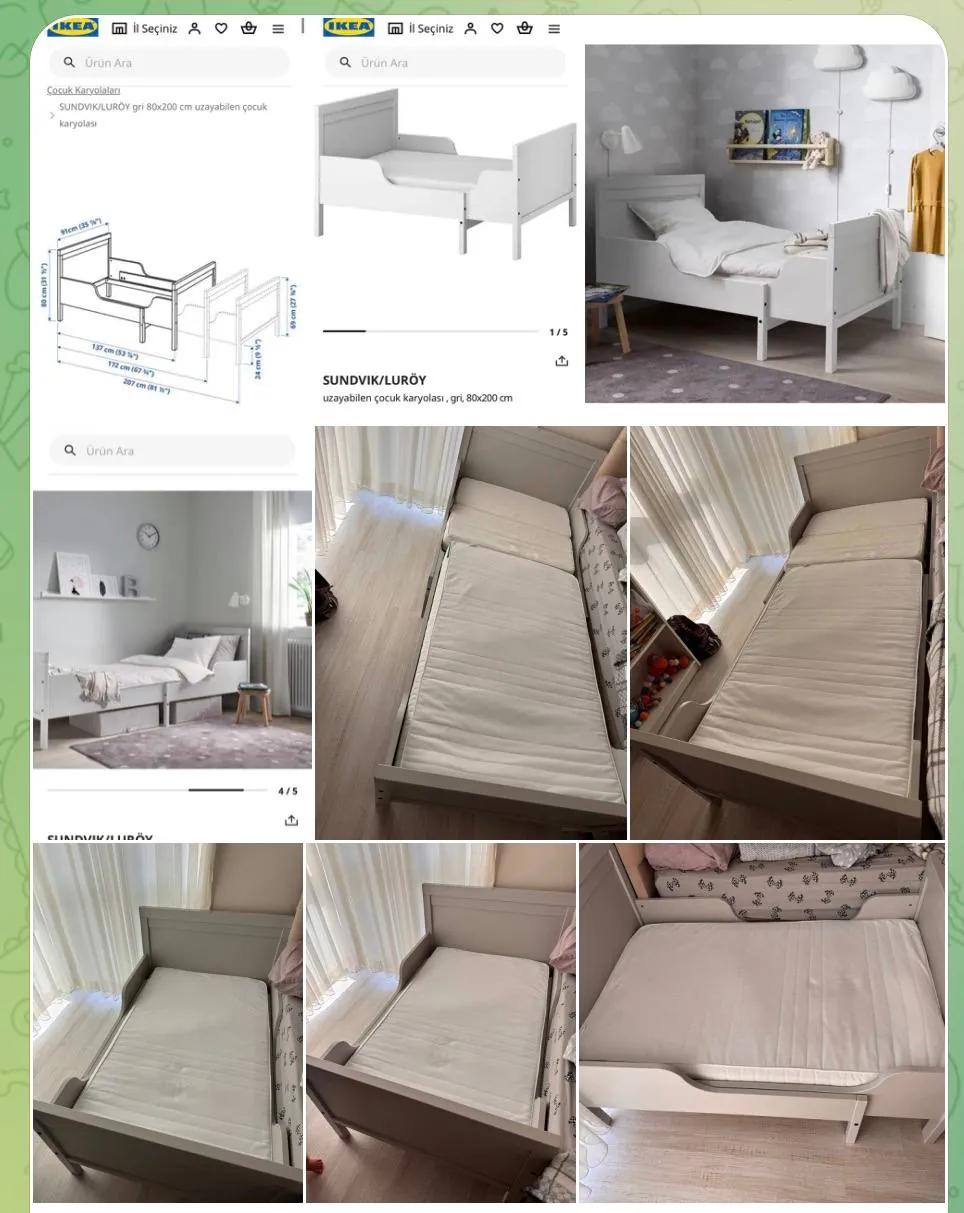 Растущая детская кровать IKEA SUNDVIK