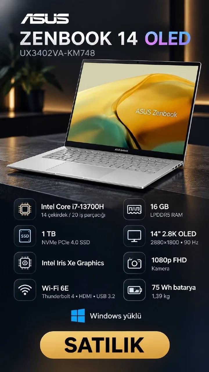 Ноутбук ASUS Zenbook 14 OLED с 16 ГБ RAM