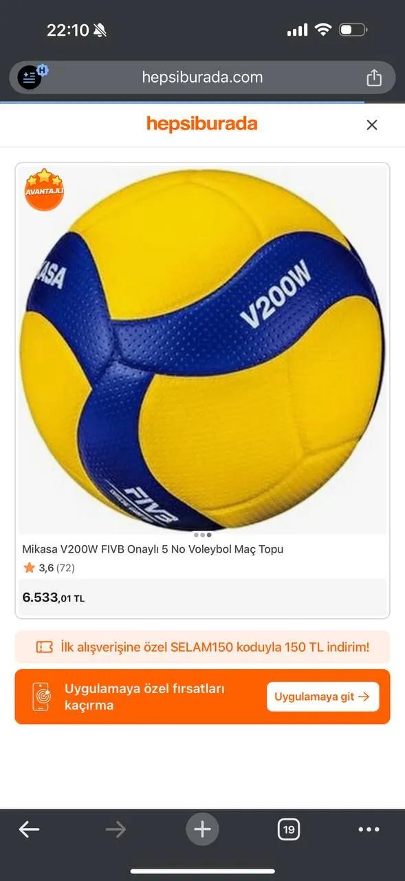 Мяч волейбольный Mikasa V200W