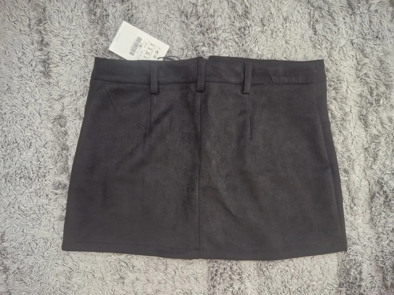 Юбка Pull&Bear чёрная замшевая размера S 2