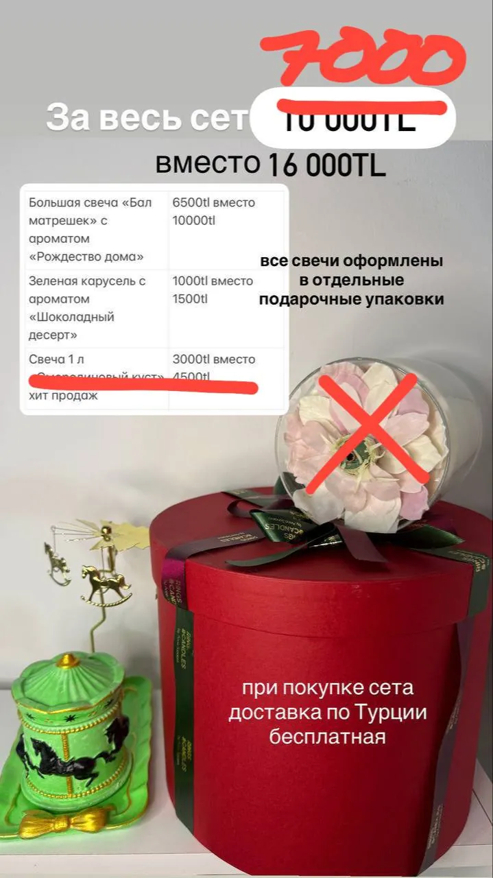 Набор декоративных свечей ручной работы 2