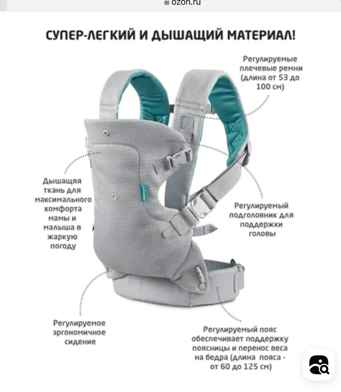 Детский эрго-рюкзак Infantino 4 в 1 2