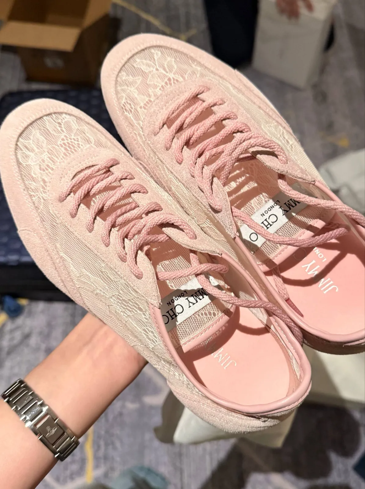 Кроссовки Jimmy Choo Sunny Pink 1