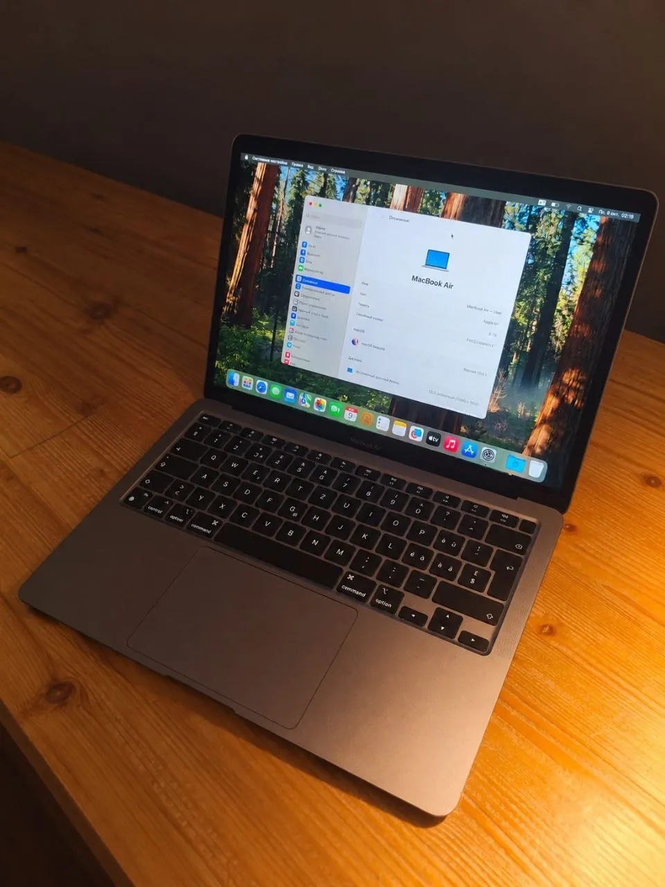 MacBook M1 8 ГБ и 256 ГБ, батарея 87% 1