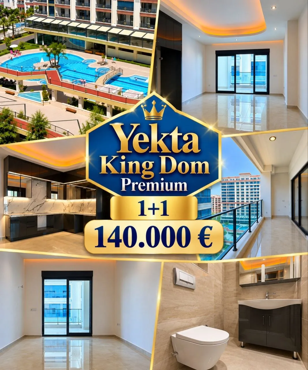 Квартира 1+1 68 м² в Yekta Kingdom Premium, Махмутлар 1
