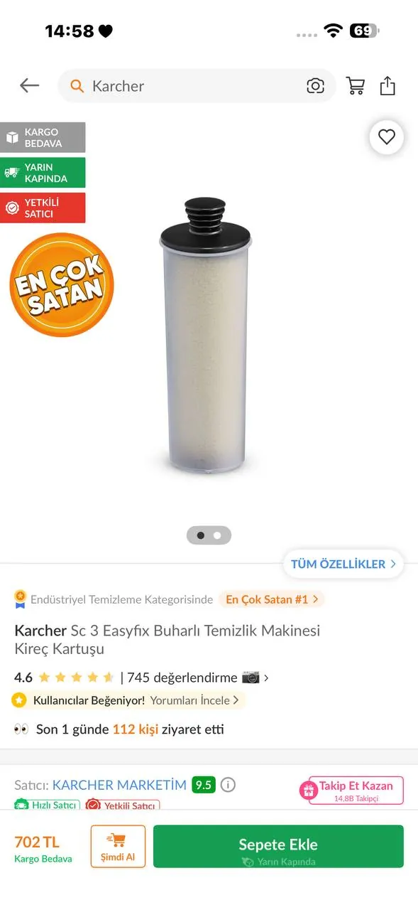 Пароочиститель Karcher SC3 в районе Коньяалты 2