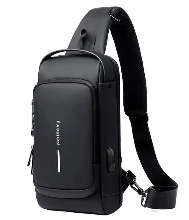 Сумка мужская XIO Fashion с USB-зарядкой и замком 1
