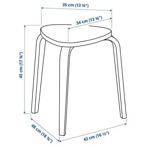 Деревянные табуретки IKEA KYRRE, зелёные 5