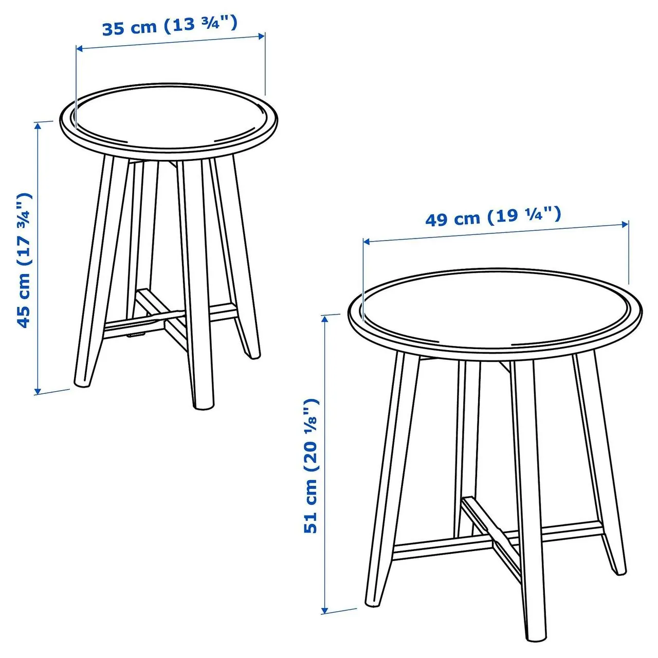Комплект журнальных столиков IKEA KRAGSTA 2