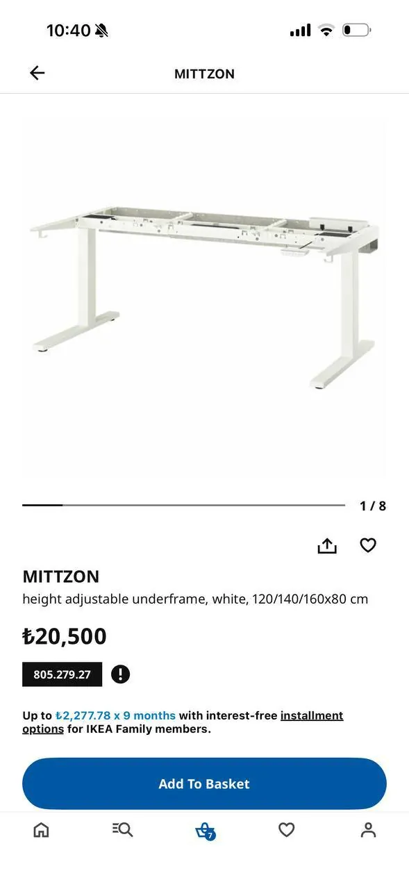 Регулируемый по высоте стол IKEA 160×80 см 2