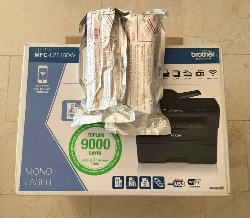 Принтер Brother MFC-L2716DW с картриджами 3