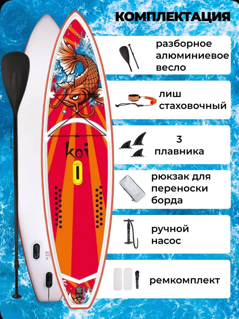 Новый сап-борд 350×85 см для начинающих 1