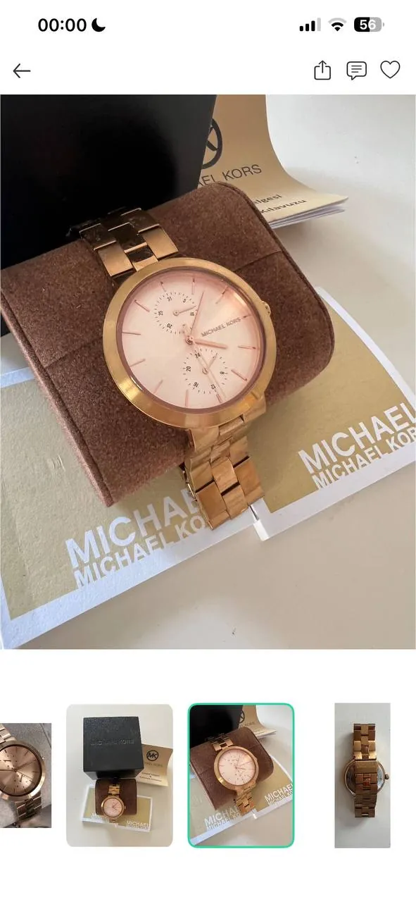 Женские часы Michael Kors розовое золото 6