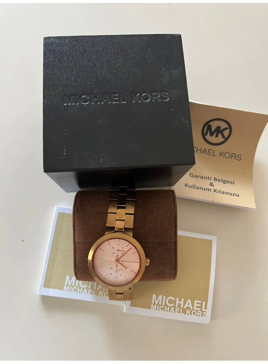 Женские часы Michael Kors розовое золото 5