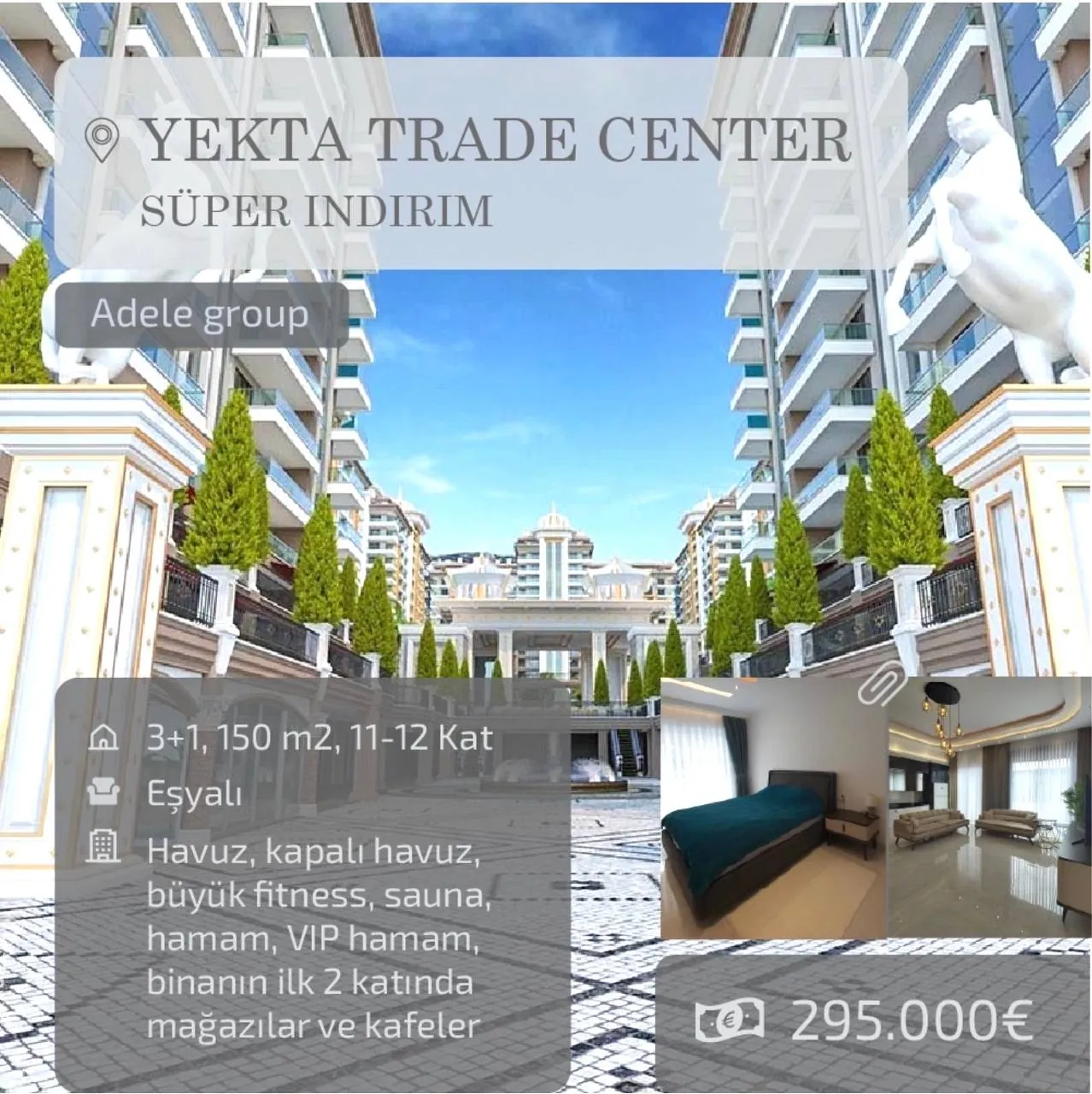 Пентхаус 3+1 150 м² в Махмутларе 1