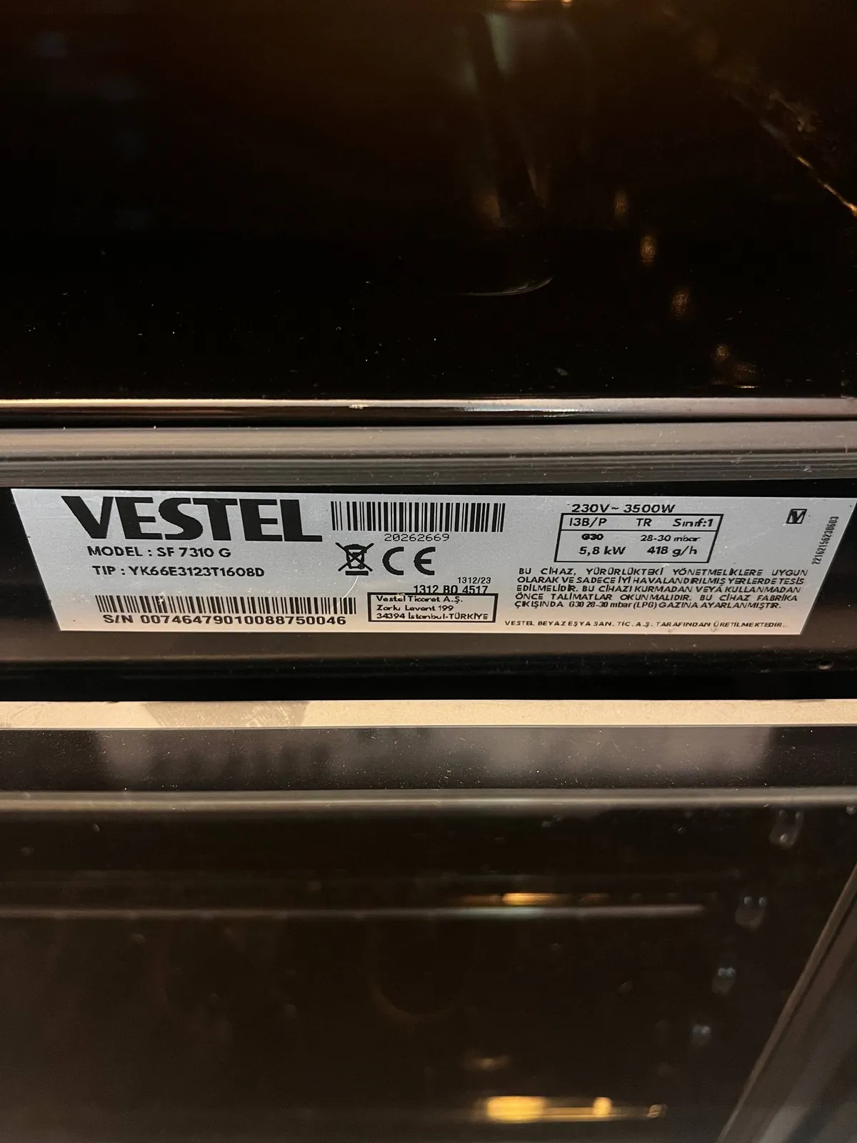 Газовая плита Vestel SF 7310 G 3