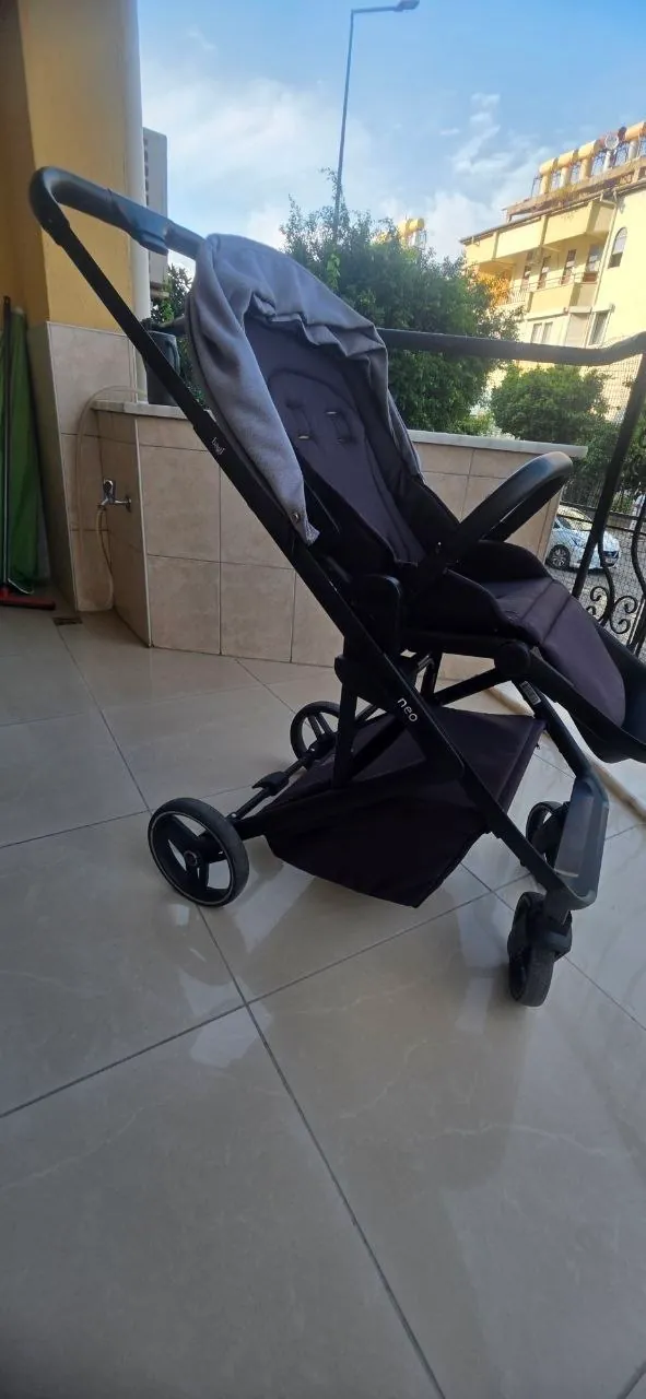 Детская коляска Bagi Neo 2 с дождевиком, Оба 3