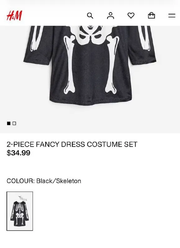 Платье H&M для девочки на Хэллоуин 2