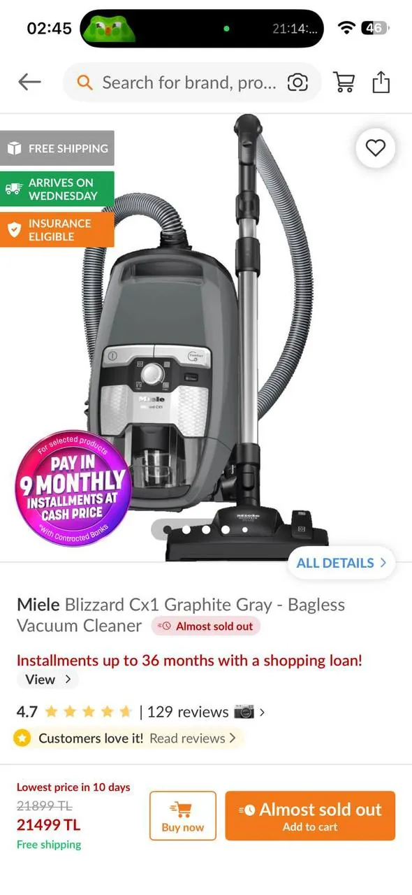 Пылесос Miele 1