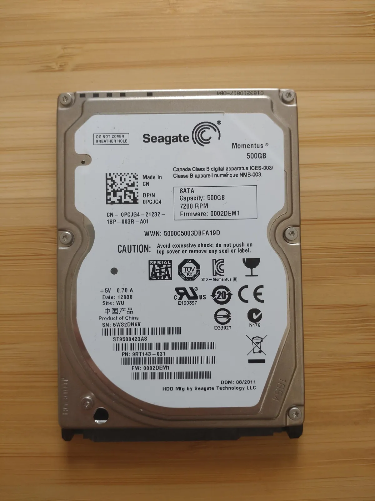 Жёсткий диск Seagate 500 Гб для ноутбука 1