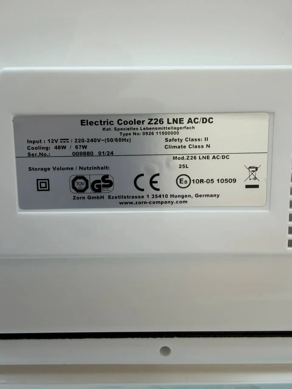 Автохолодильник ZORN 220V/12V 3