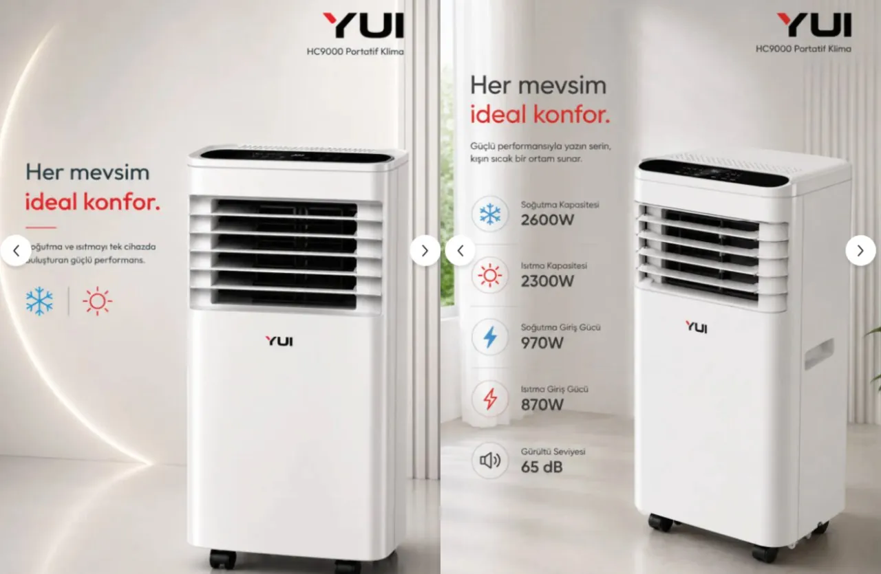 Переносной мобильный кондиционер Yui 9000 BTU 2