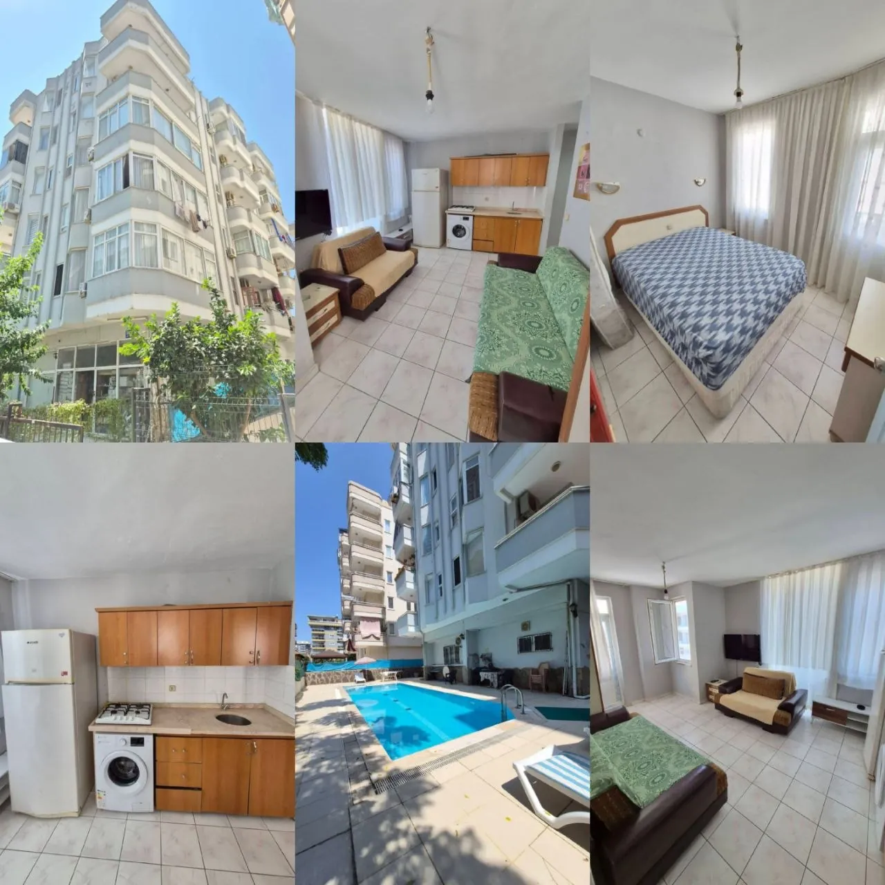Квартира 1+1 55 м² с бассейном в Махмутларе 1