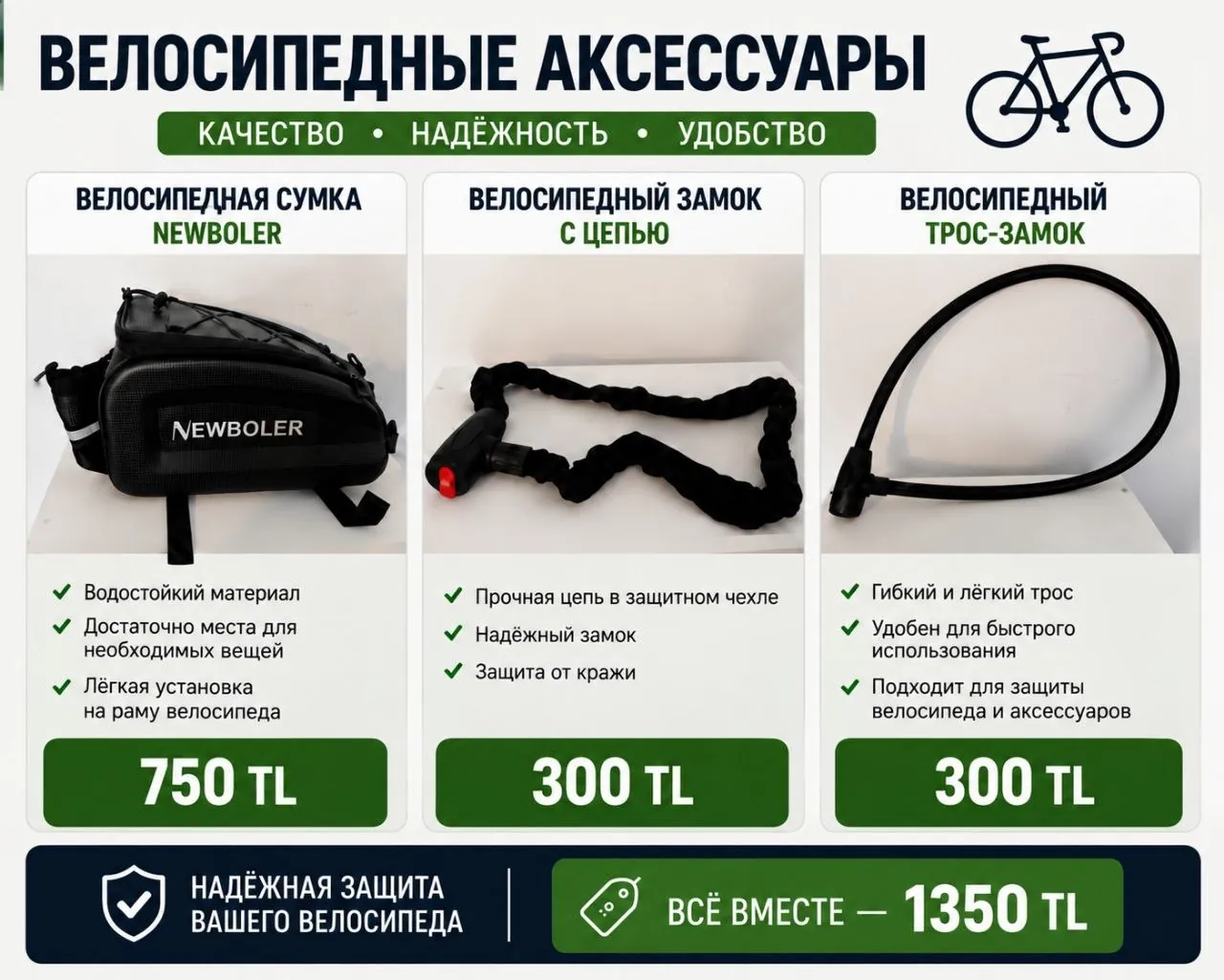 Велосипедная сумка и замки 1