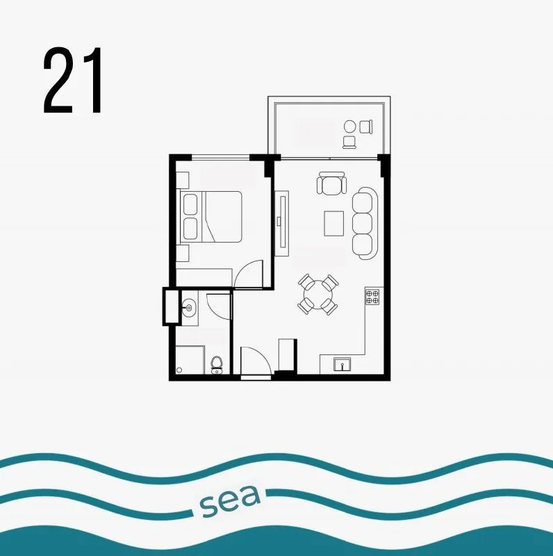 Квартира 53 м² в Конаклы, Аланья 1