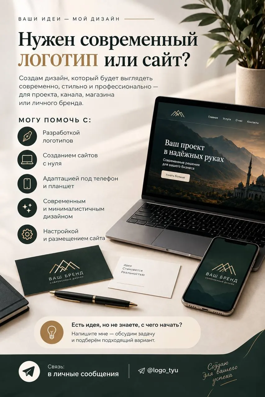 Разработка логотипов и сайтов на заказ 1