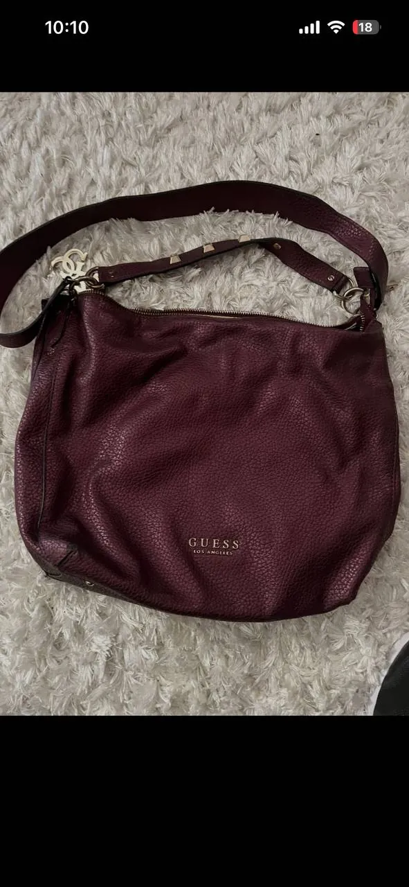 Сумка Guess через плечо, бордовая 5
