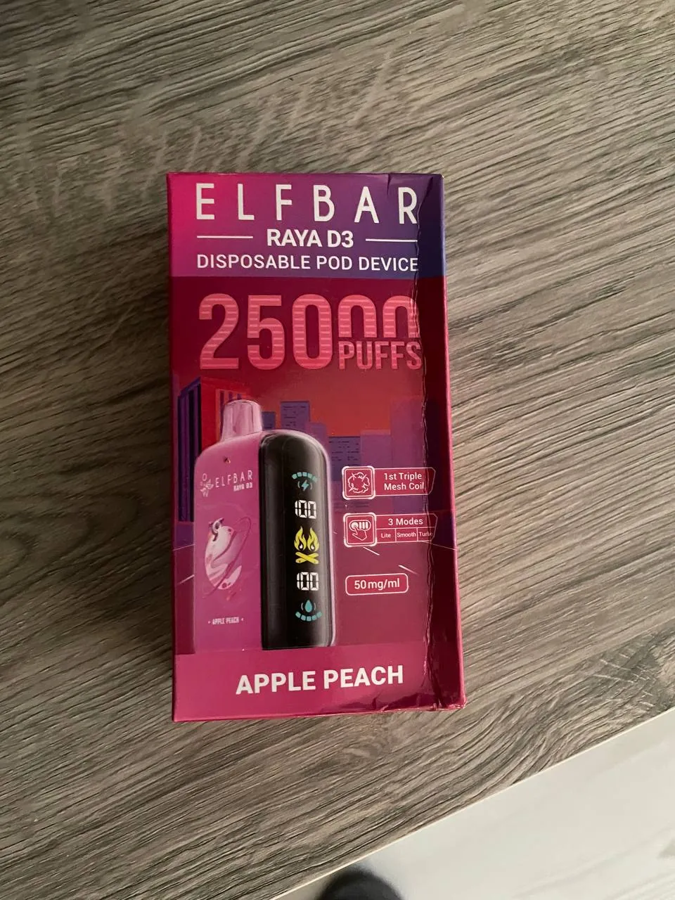 Новая электронная сигарета Elf Bar яблоко-персик 1