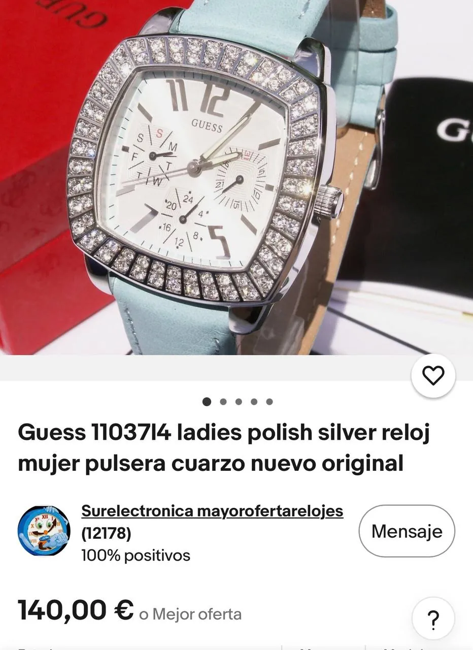 Наручные часы Guess с кожаным ремешком 2