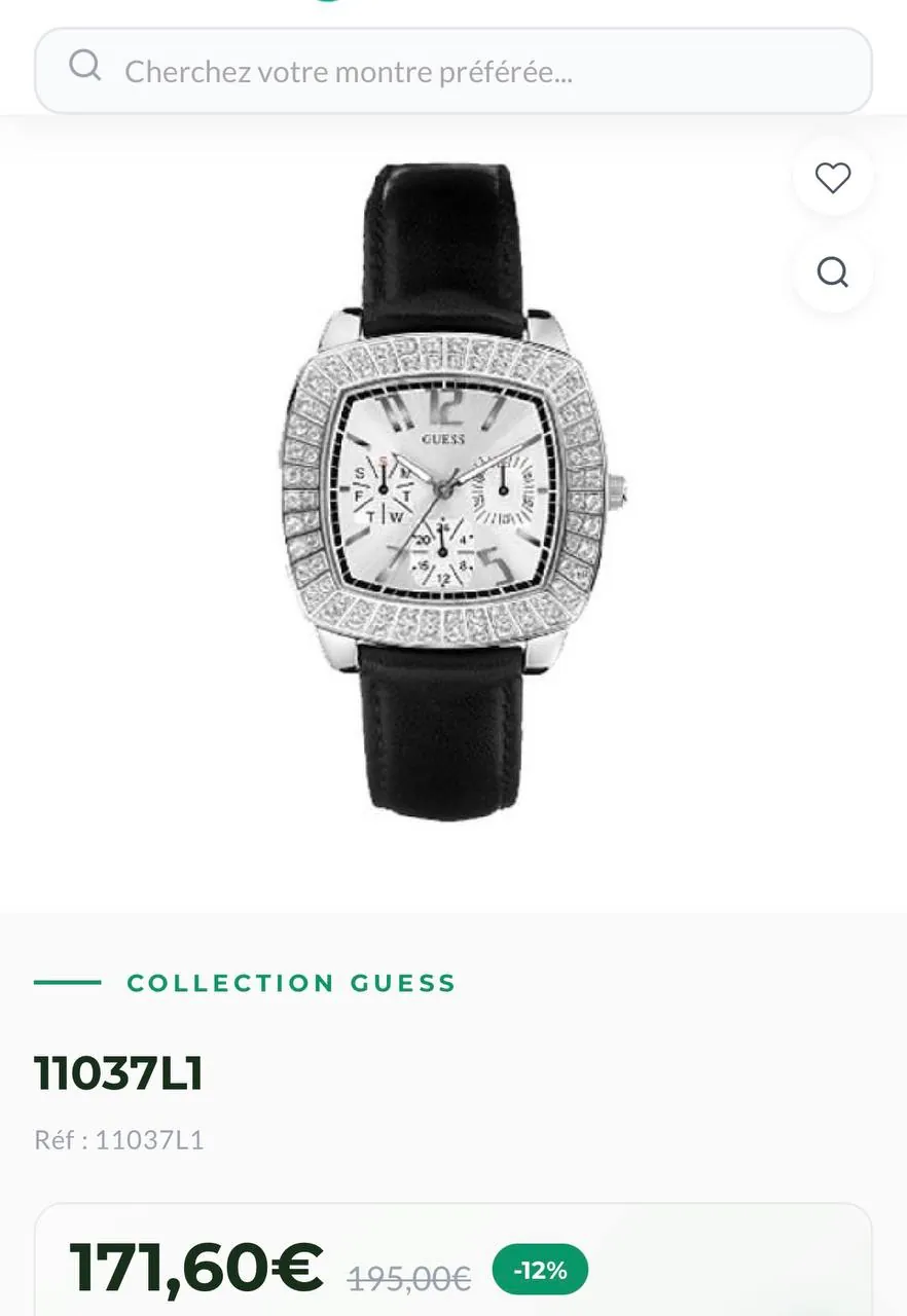 Наручные часы Guess с кожаным ремешком 3