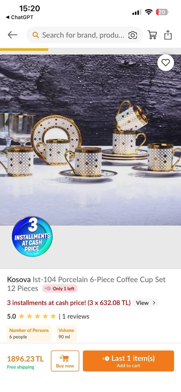 Кофейный набор Kosova на 6 персон 3