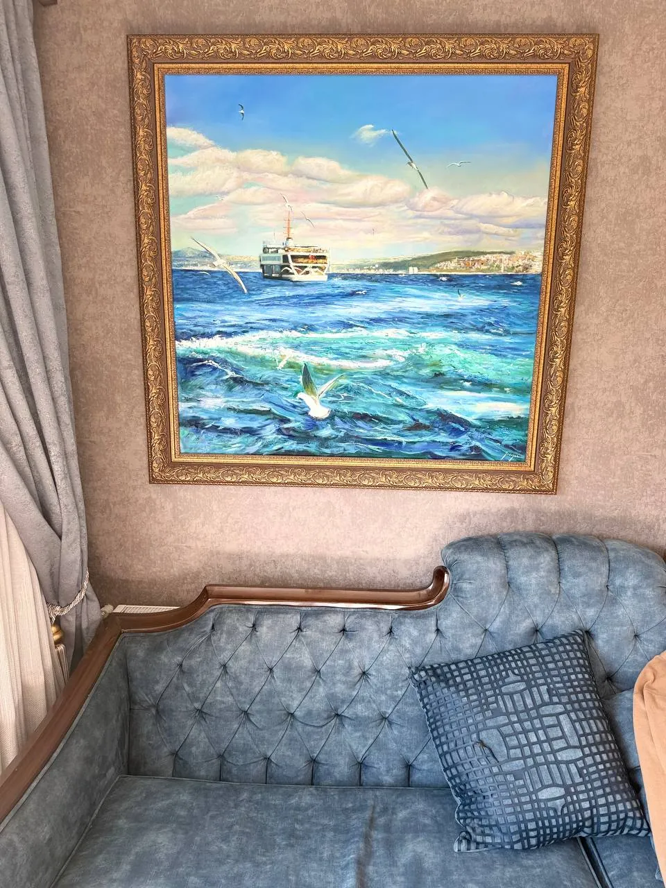 Картина маслом на холсте, 100х100 см 2