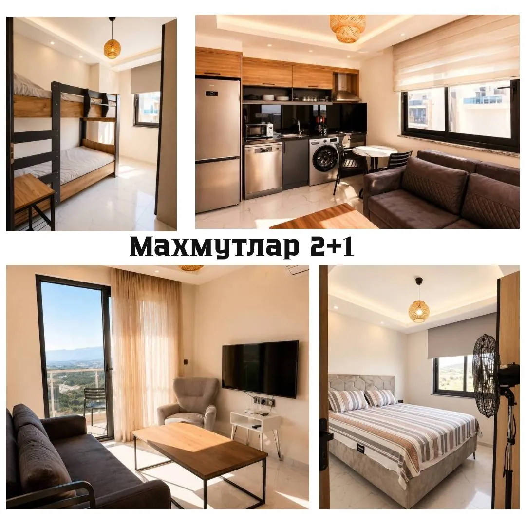 Квартира 2+1 с видом на море в Exodus Hill, Махмутлар 1